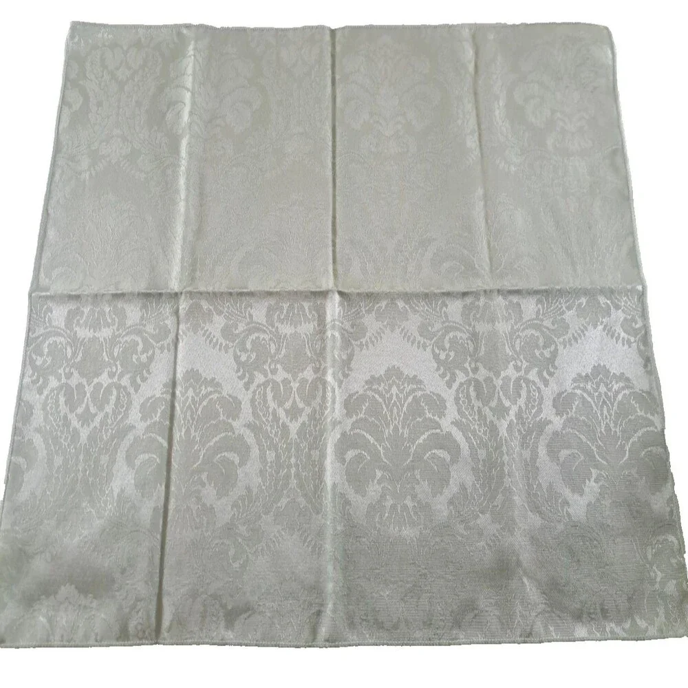 Vintage NEW Damask Tablecloth & 8 Napkins Sage Light Green 60x84 Taiwan Elegant